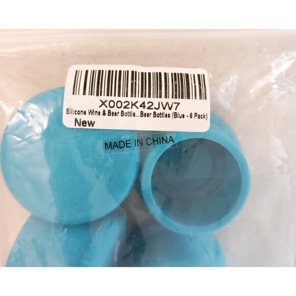 Silicone Bottle Caps Wine Savers Set of 6 Leakproof BPA-Free Wine Preserver - Picture 3 of 3